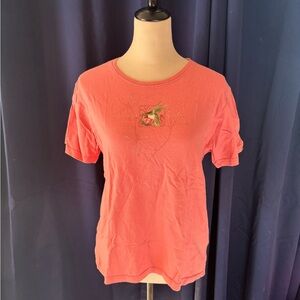 Vintage Hummingbird graphic tee with hummingbird and floral graphics hibiscus